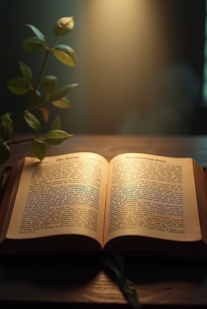 create a cover for youtube video, image of an open bible with the text written The Desire of Ages.
the text must be in Portuguese