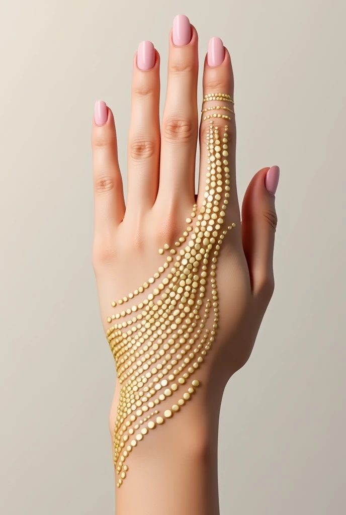 generate modern Gol Tikki mehndi design on hand