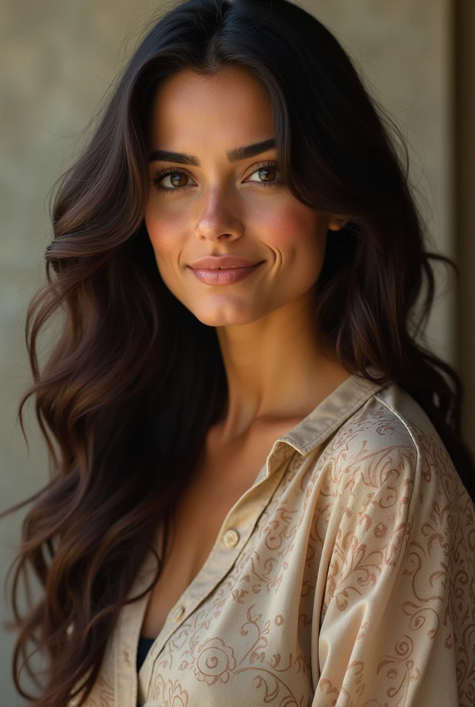 Amazing woman who is a teacher. Brown dark hair and Mediterranean look. In her 30s. Masterpiece!!!