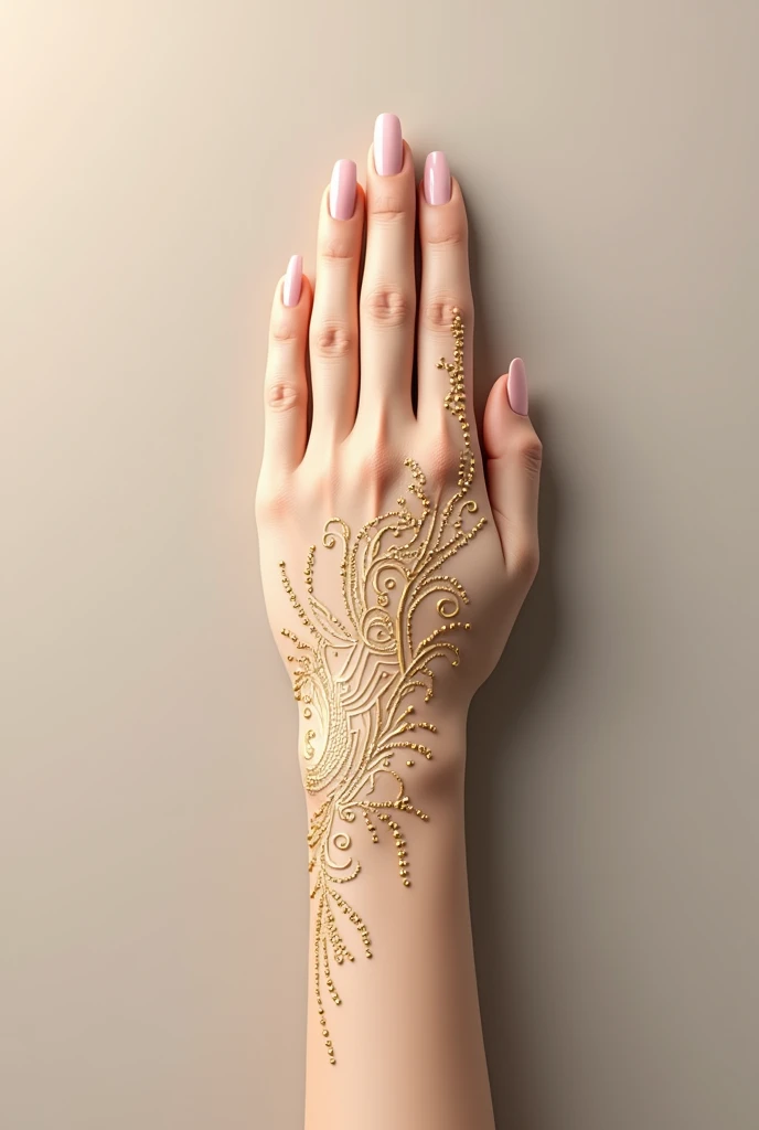 generate modern Gol Tikki mehndi design on hand