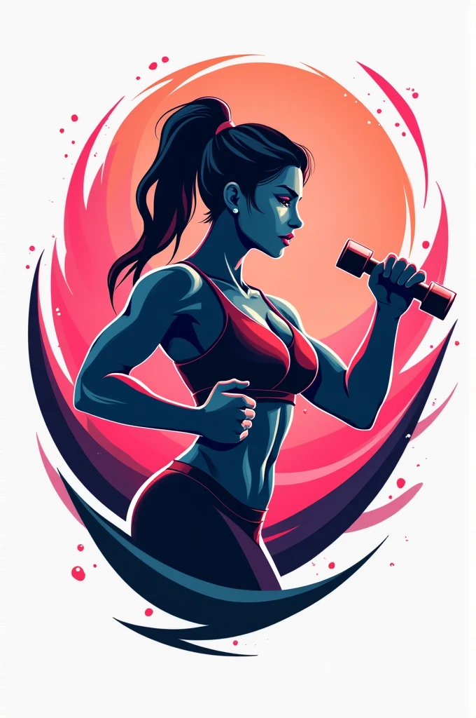 Female logo of a gym called IsaRam
