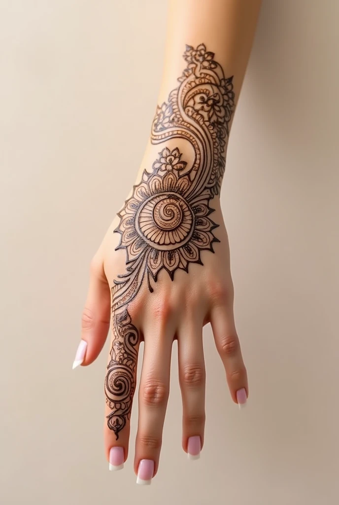 generate modern Traditional mehndi design on hand