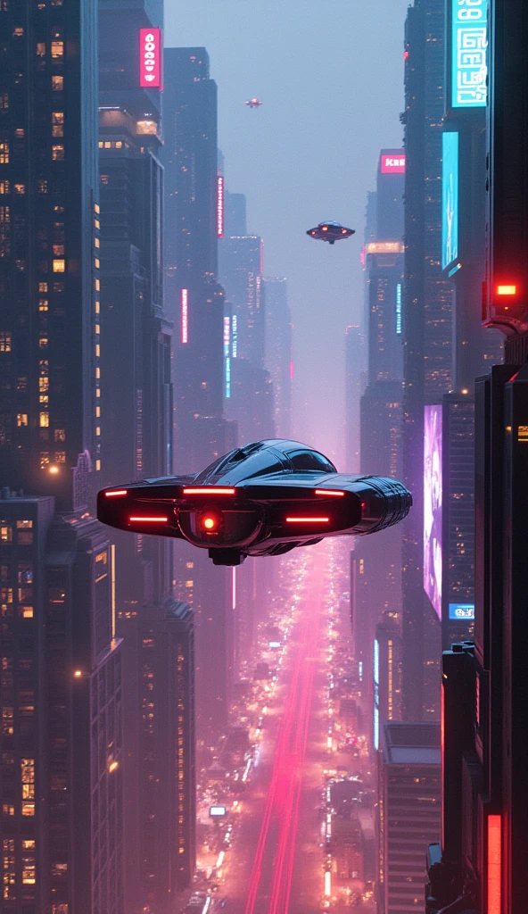 a cool futuristic cyberpunk cityscape, neon lights, skyscrapers, flying cars, cinematic lighting, dramatic atmosphere, vibrant colors, (best quality,4k,8k,highres,masterpiece:1.2),ultra-detailed,(realistic,photorealistic,photo-realistic:1.37),cinematic composition,dramatic shadows,moody lighting