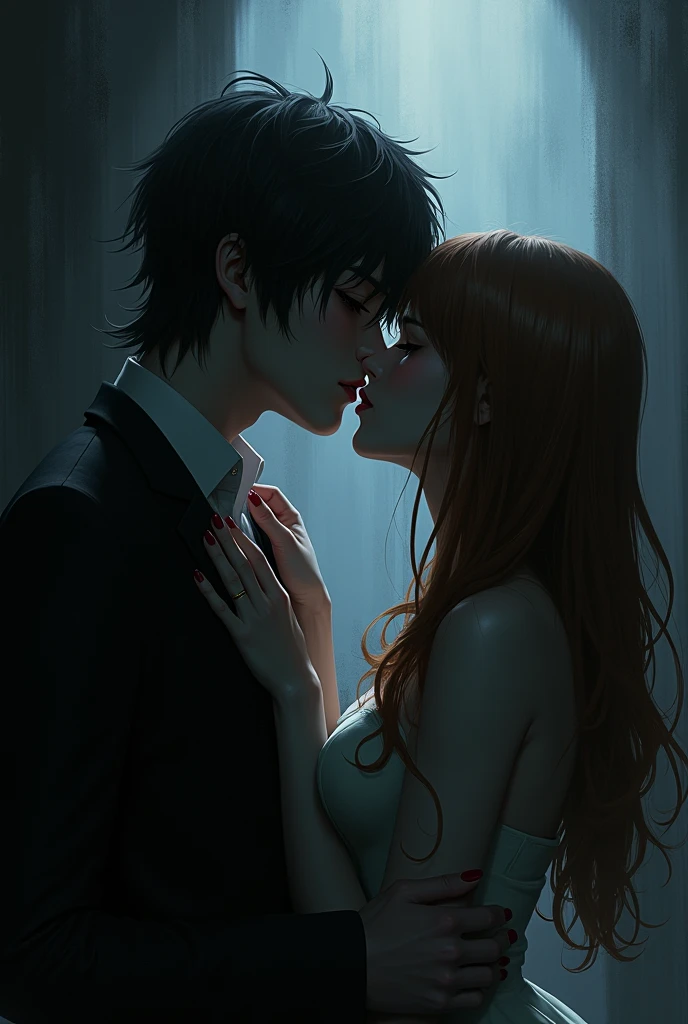 death note The character is kissing Light Yagami and L. 