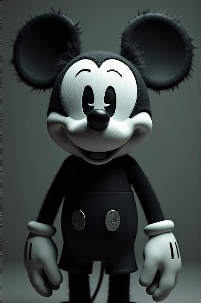 Generate an image of Mickey with your photo negative colors, realisitic