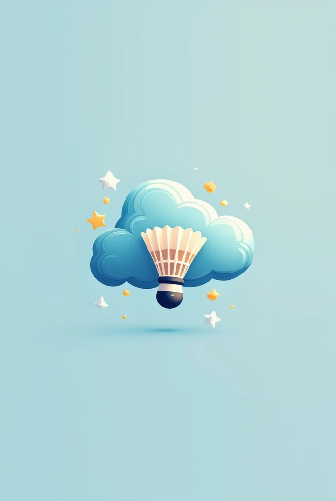 cloud and shuttlecock logo creation