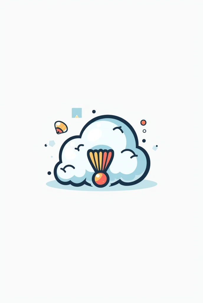 cloud and shuttlecock logo creation