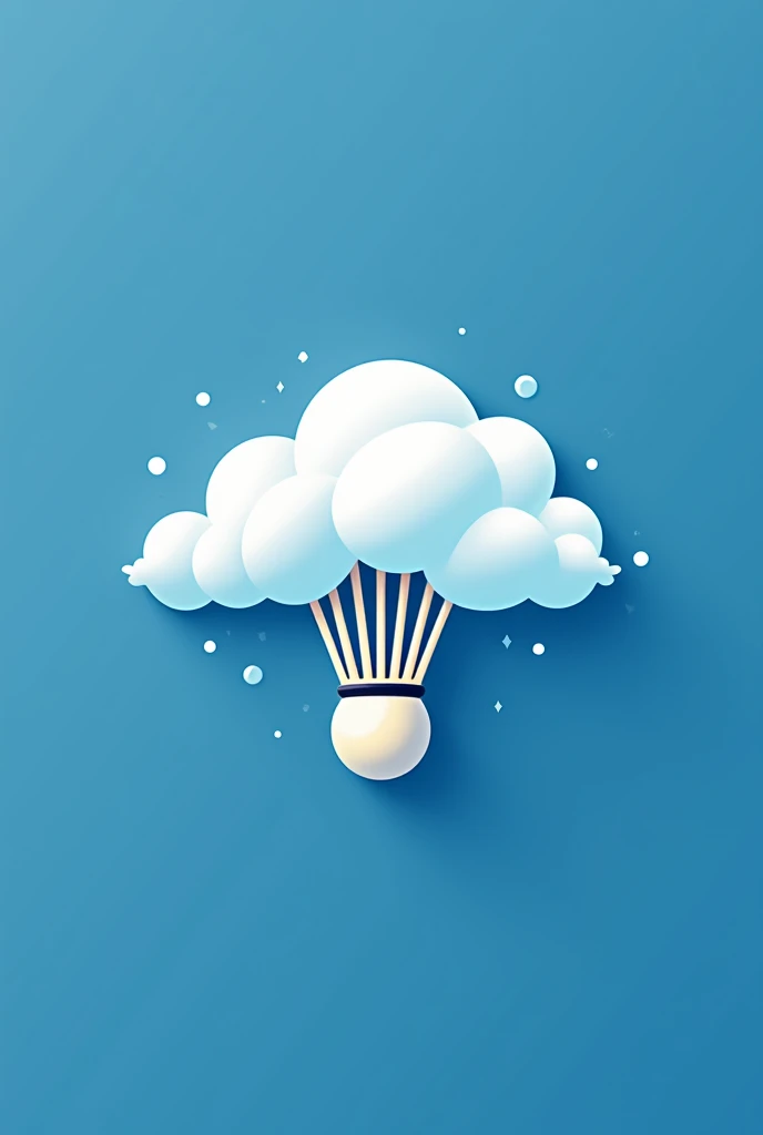 cloud and shuttlecock logo creation