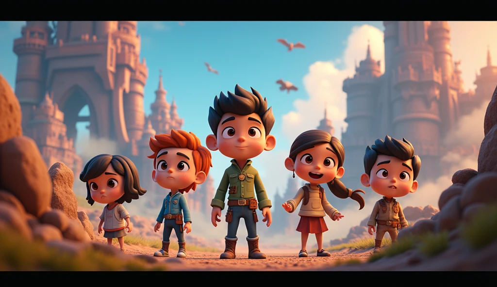 In 3D animations.How does the story highlight the themes of unity and bravery?