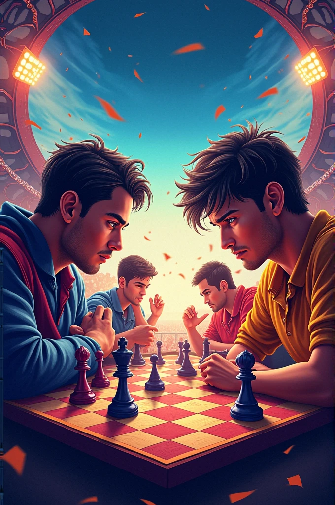 Chess and carrom tournmnet poster
