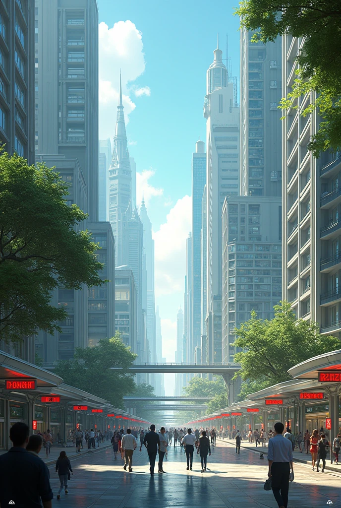 Widok głównego uniwersum 2090, which is a modern version of this world
