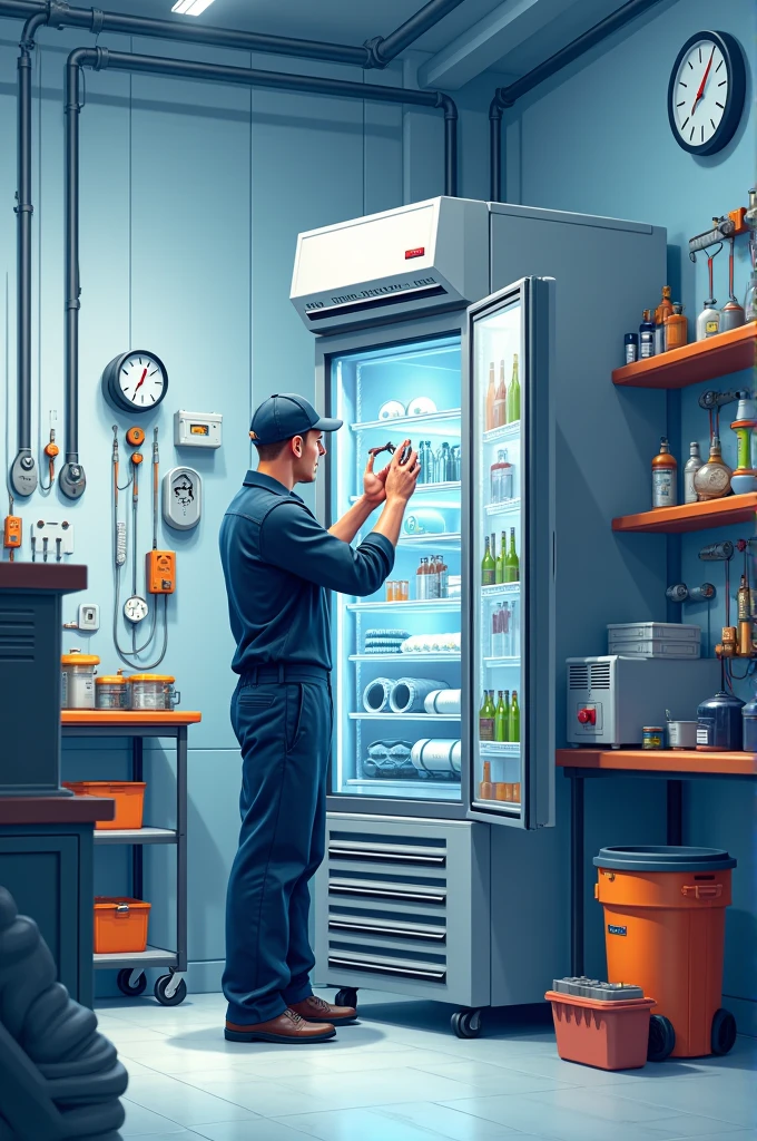 Create an image that represents the refrigeration service
