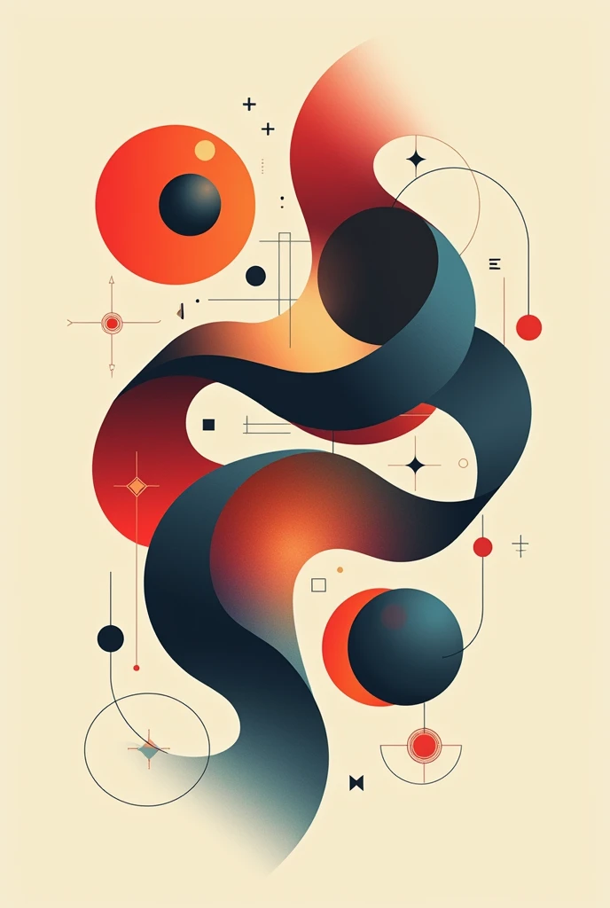 Create a poster about shapes creating an illusion