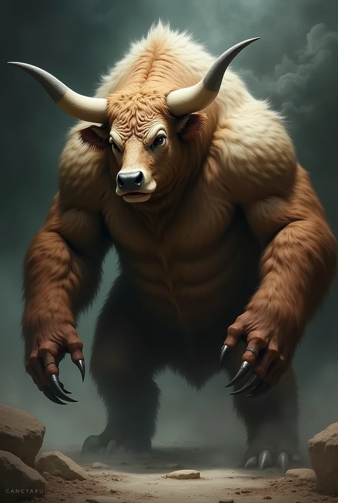 Cow mix bear large scary picture