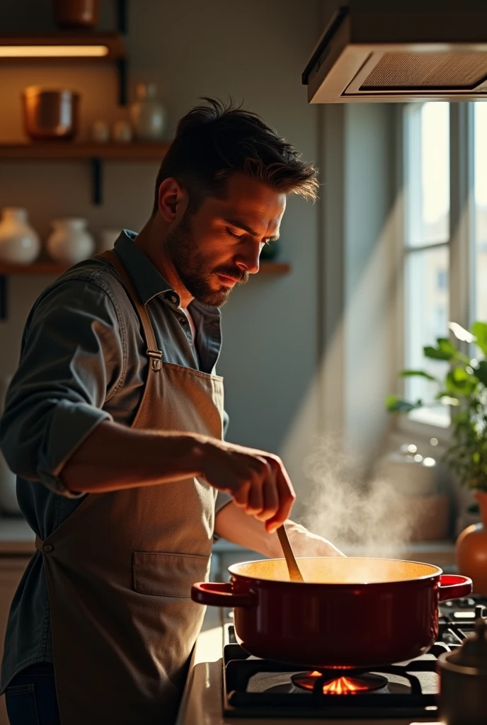 pedro pascal making soup