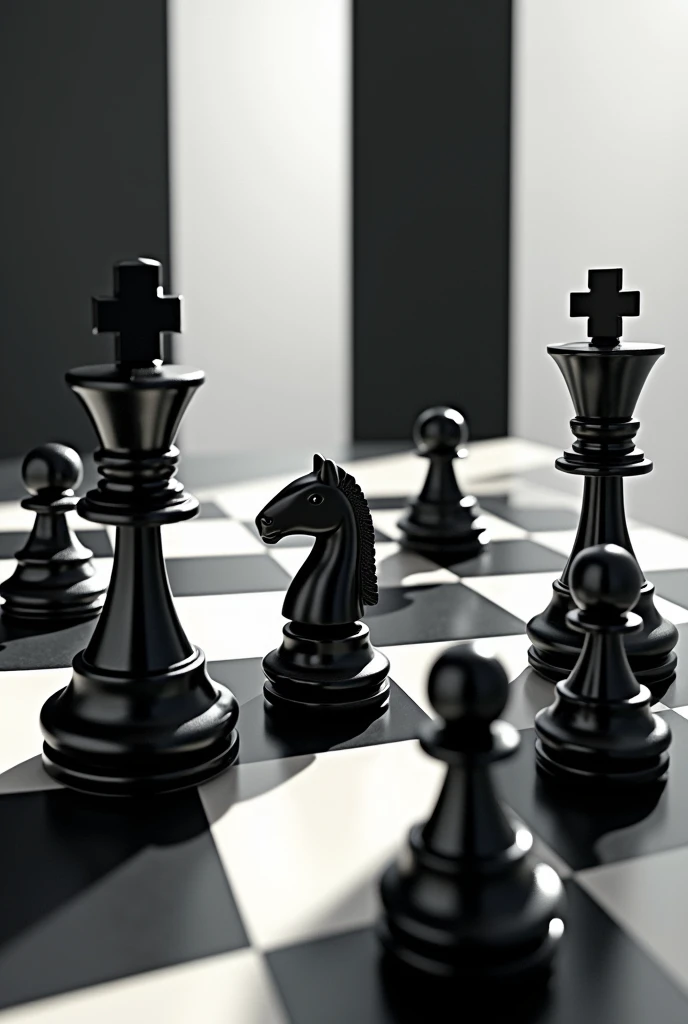 Chess board and carrom board in black and white as poster background
