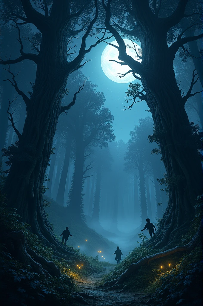 forest at night