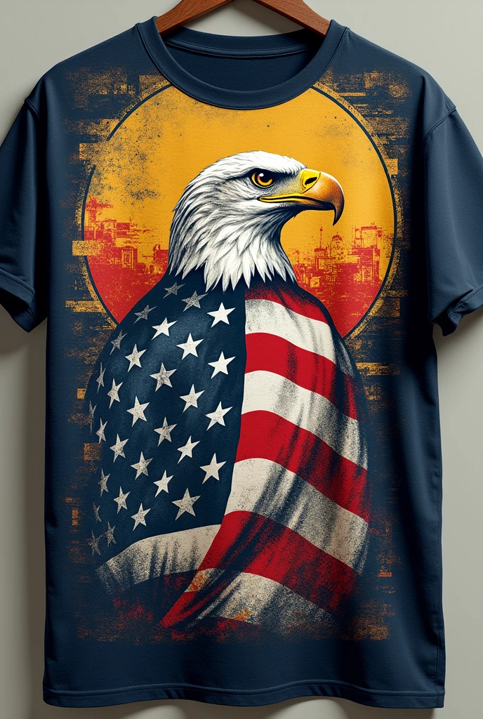 Make a shirt for my English exhibit about the United States 