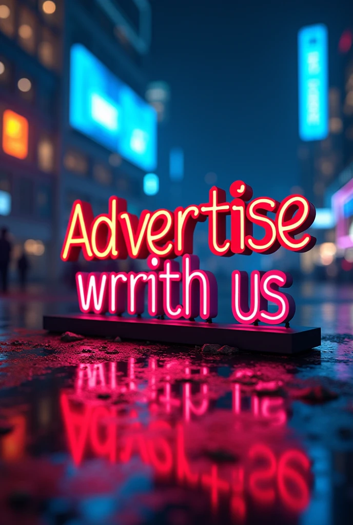 An advertising advertisement with aspect ratio 1:3 of the phrase "advertise with us" written in Portuguese