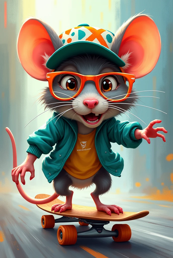 rat lunettes de sport casquette skate funky