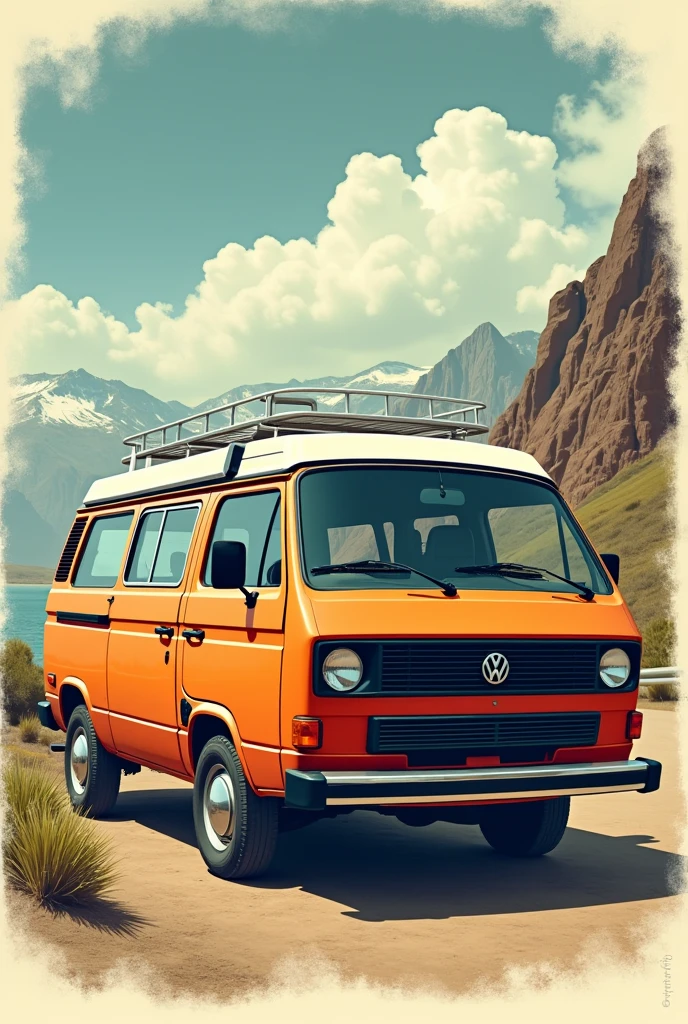 Make me a drawing of a 1983 Volkswagen T3