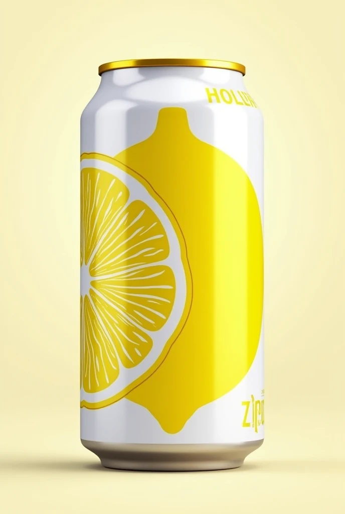 create the best white and yellow can for a lemon and ginger flavored coke 