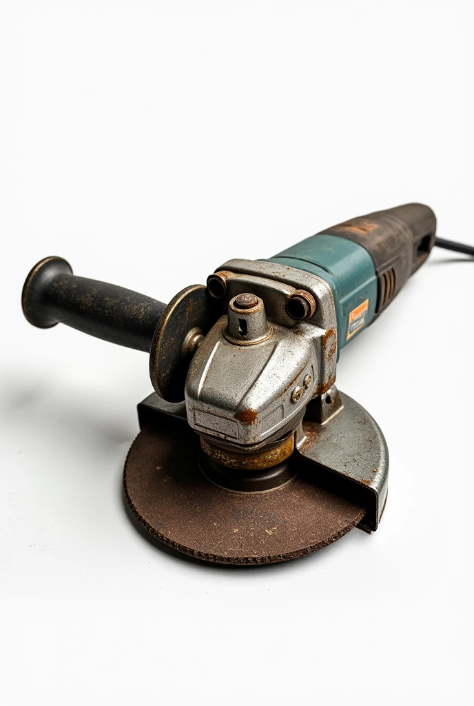 Old used angle grinder, imagem sem fundo