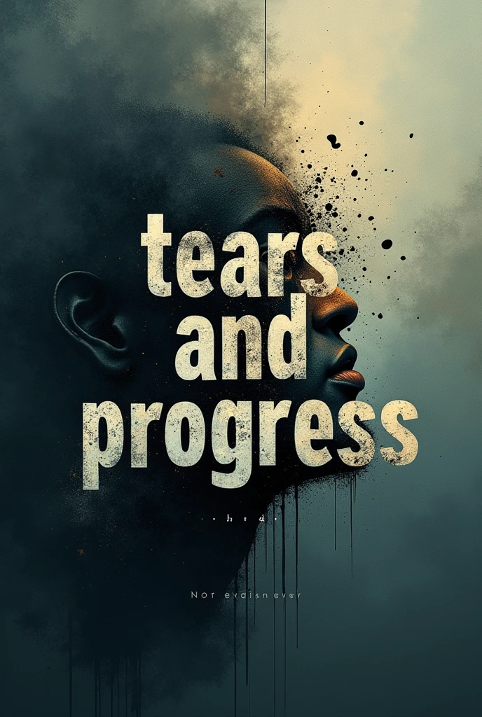 a picture with the word "Tears and progress" En el centro de la imagen