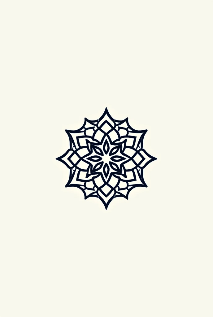 Company logo mandala with hidden name : HIS, Lotus blossom indicated, ABOUT
