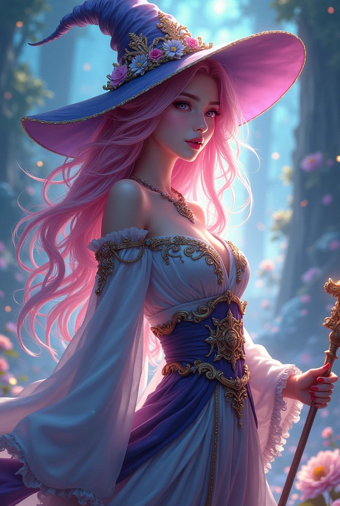 A 20 year old girl dressed as an anime witch
