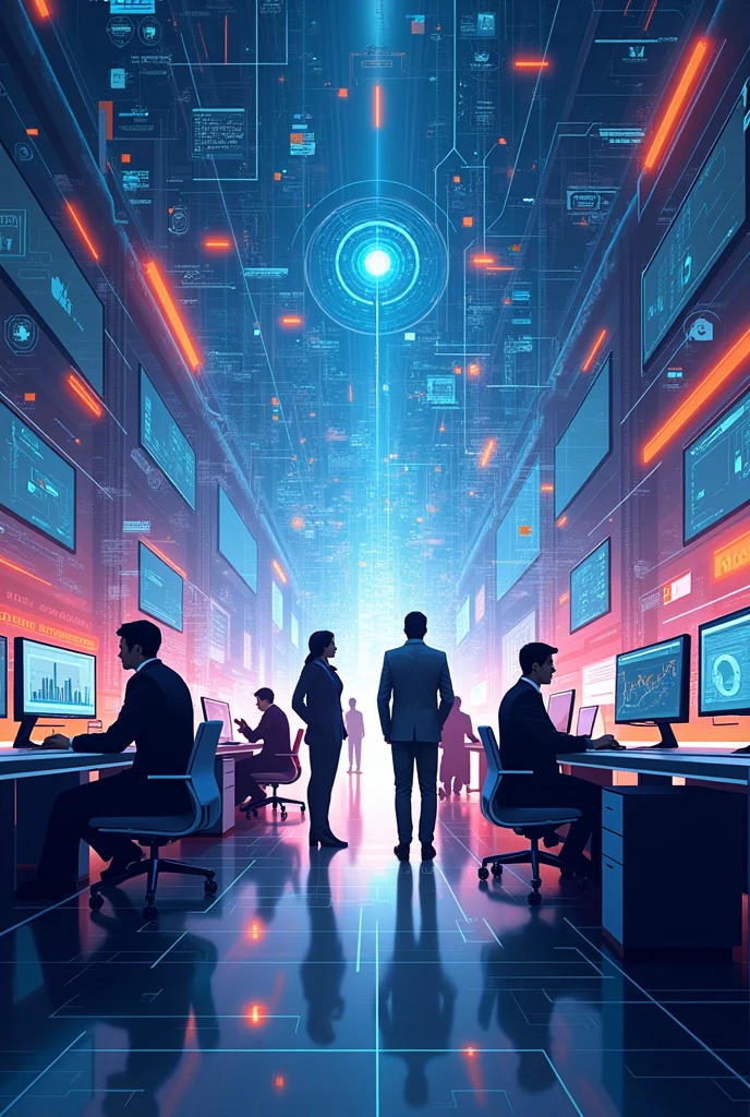 WORLD OF WORK AND TECHNOLOGY VECTOR