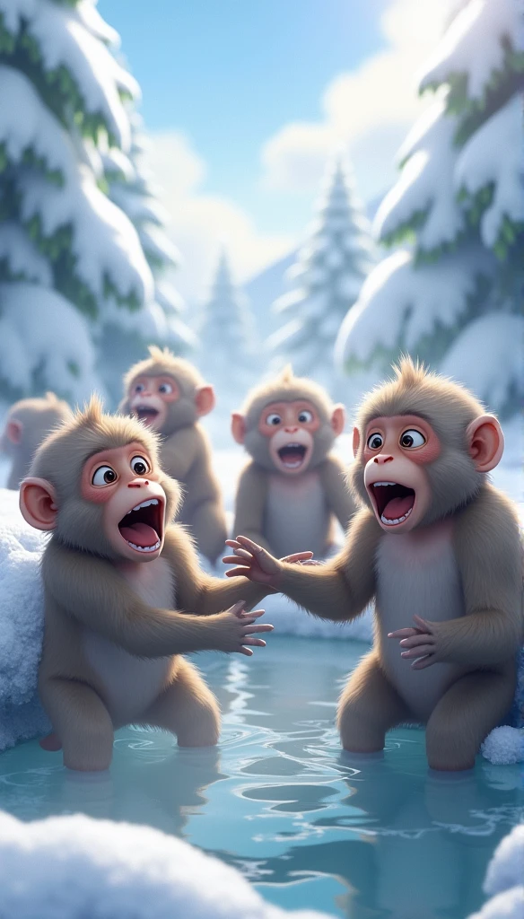 monkey faces
with cooling glass