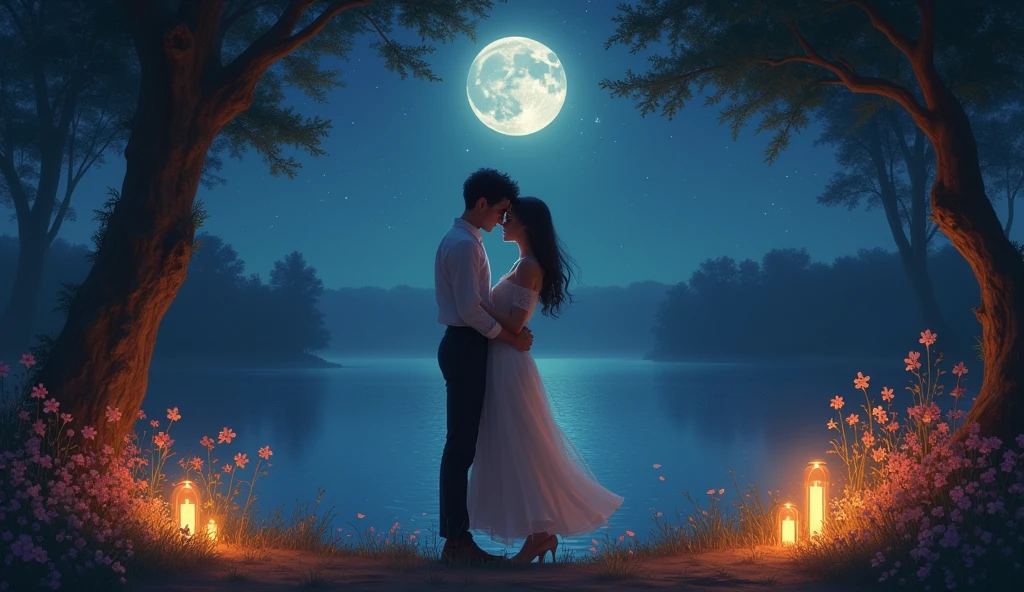 I want a beautiful picture of night with Love Vibe 