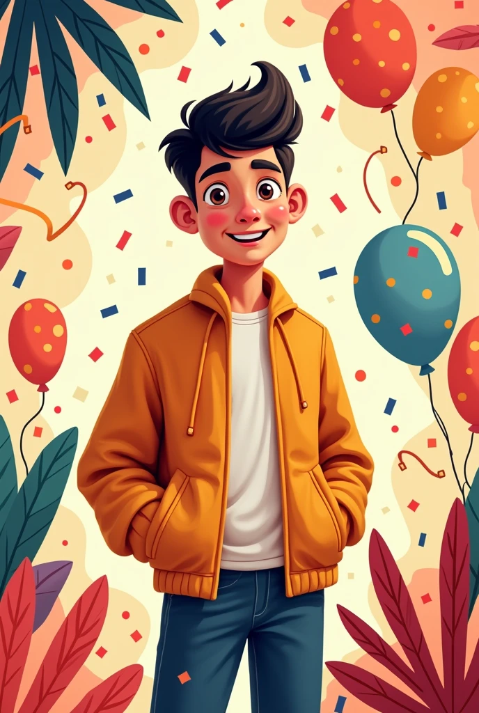 Make a 20th birthday invitation for Rafael