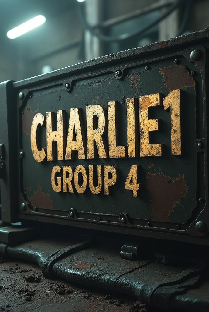 AN IMAGE WITH A MILITARY BACKGROUND AND THE BIG PHRASE CHARLIE 1 GROUP 4