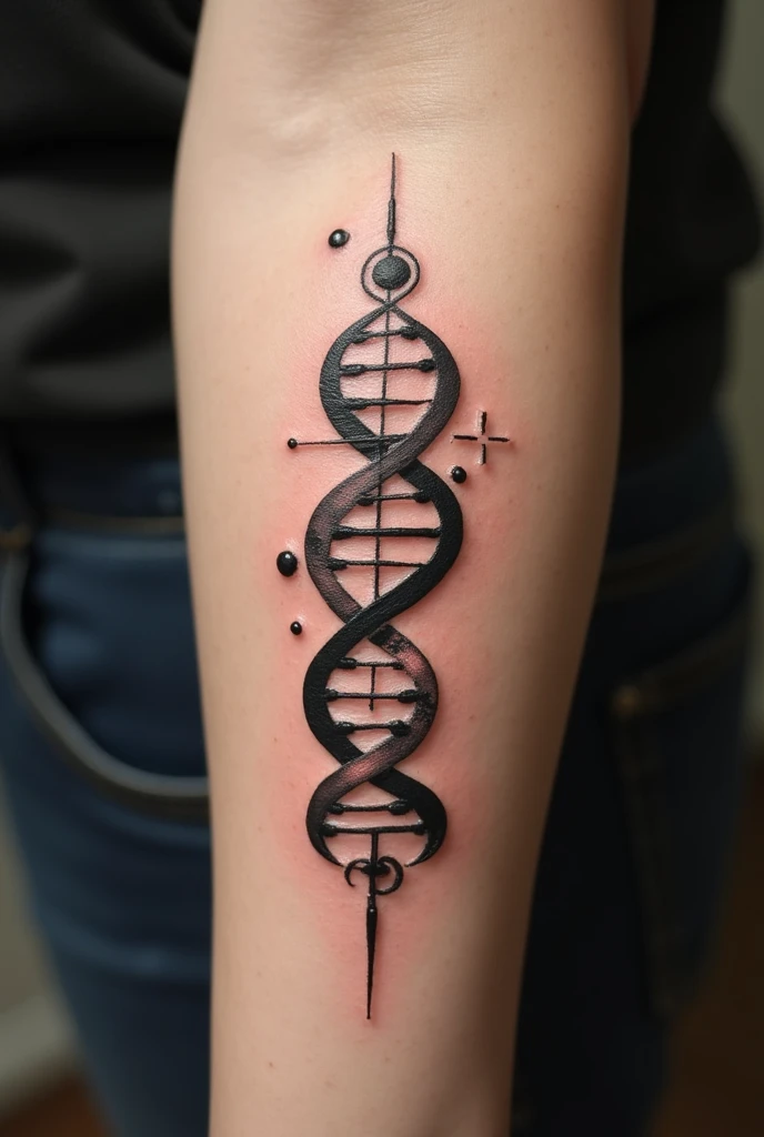 Tattoos of one DNA molecule with the caffeine molecule