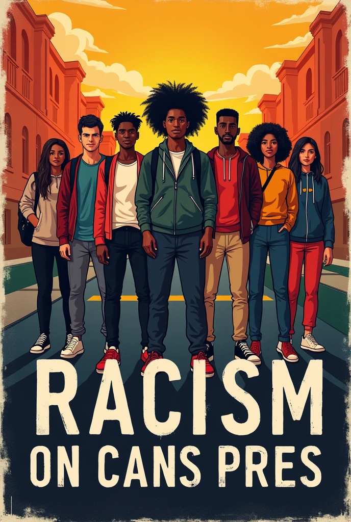 Create a poster to raise awareness about racism in universities 