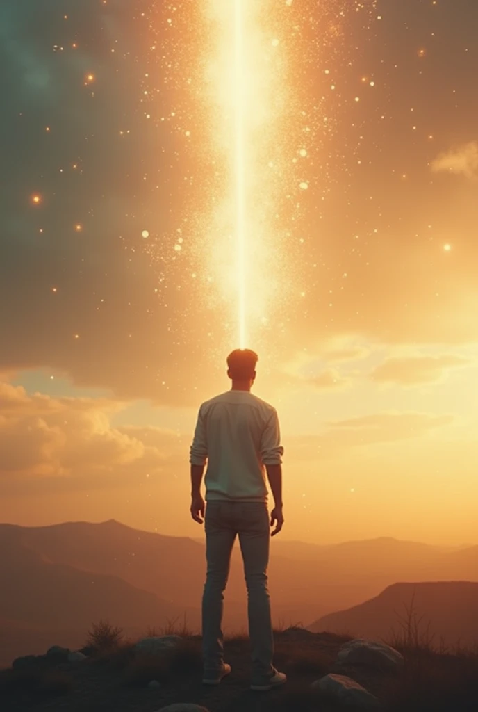 a person imagining everything they can achieve if they put their mind to it