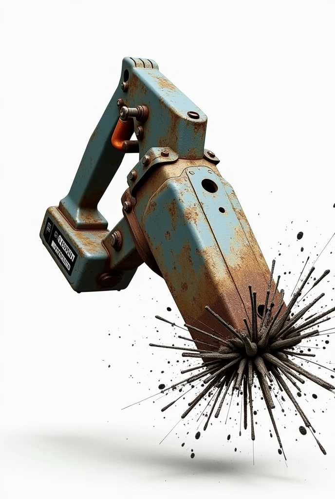 Used battery powered demolition hammer, image without background