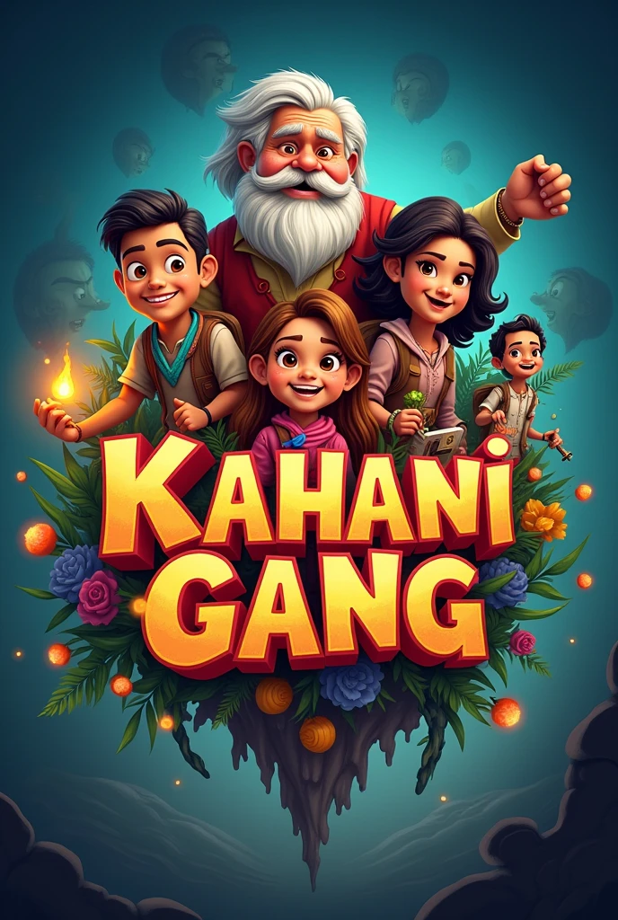 Creat a animated logo for my channel name is " kahani gang"