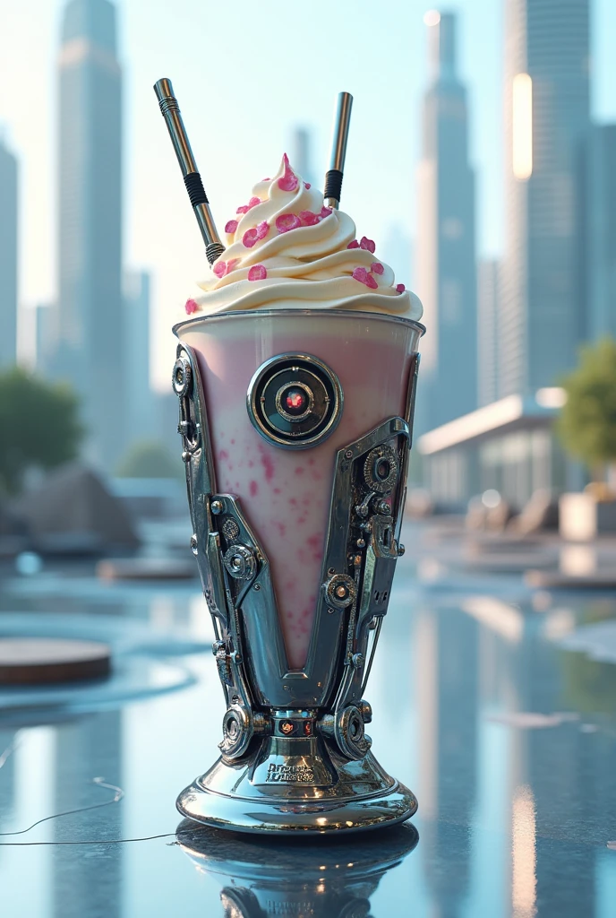 A robotic style milkshake