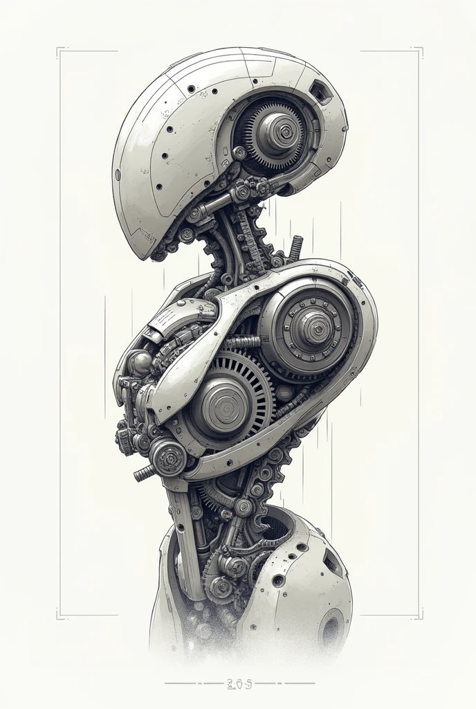 Parts of a robot Gears drawings