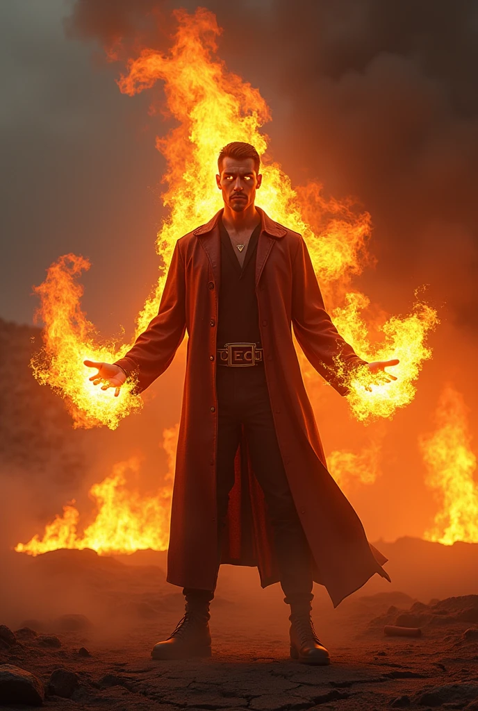A man with the power to control fire 