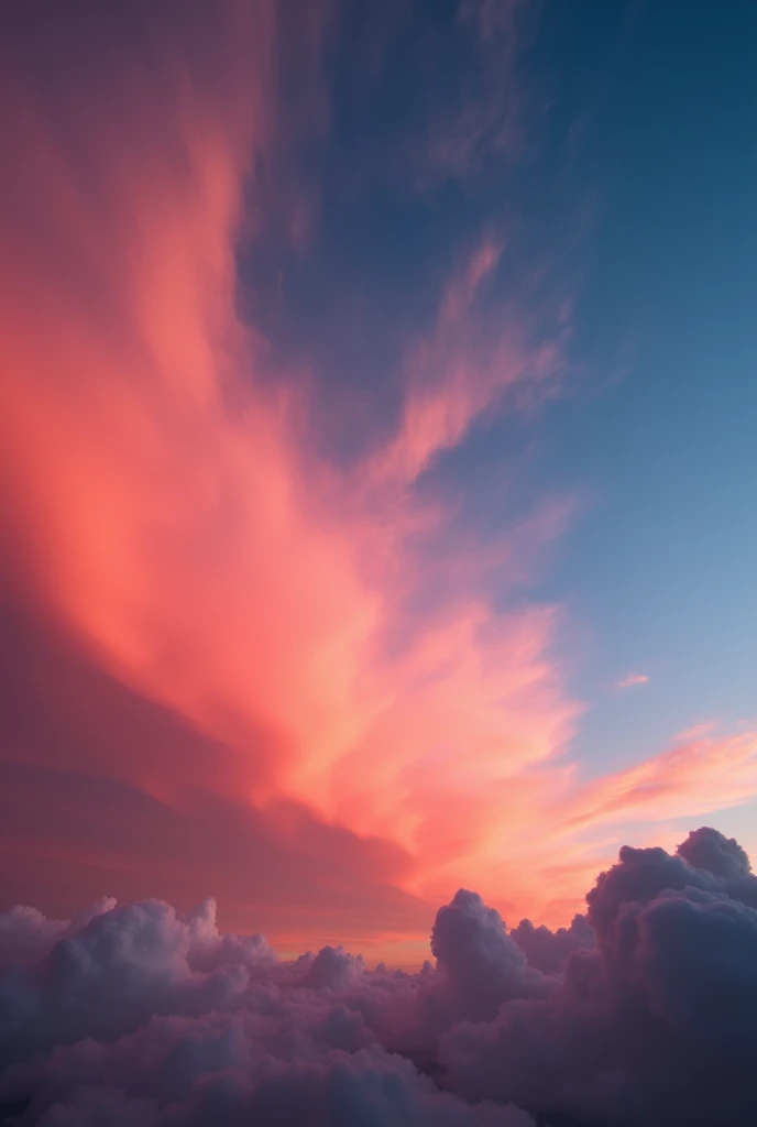 sky with standard colors of vibrant orange and blue in gradient