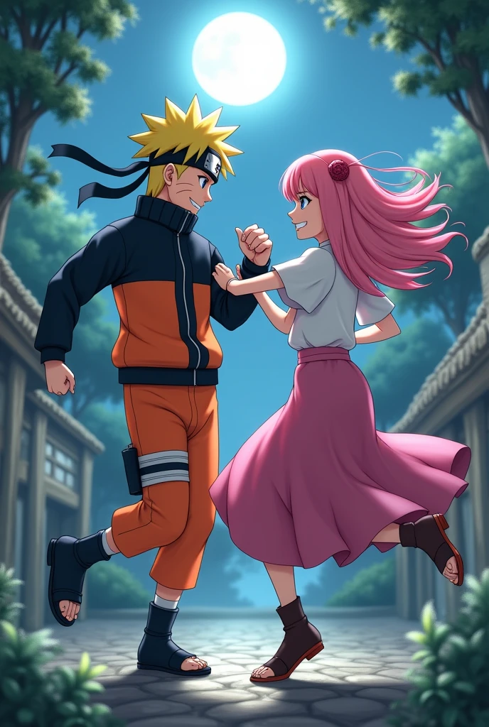 Naruto dancing with Sakura