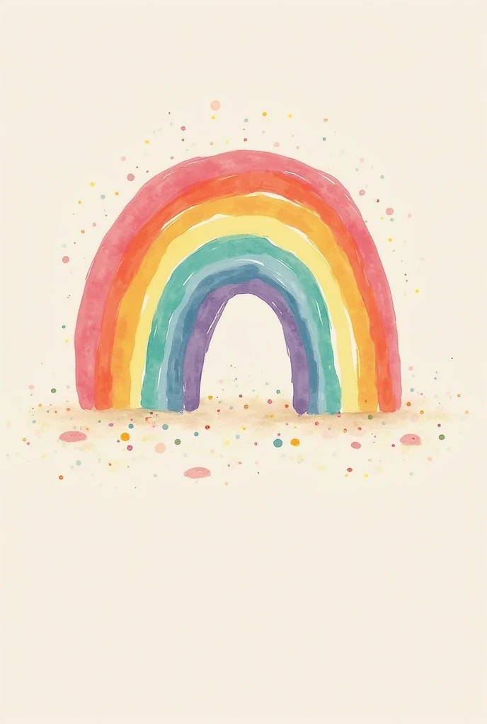Rainbow drawing, written ISIS GABRIELLY for cake topper