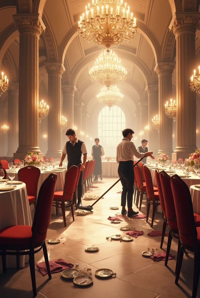 cleaning in banquet services at the end