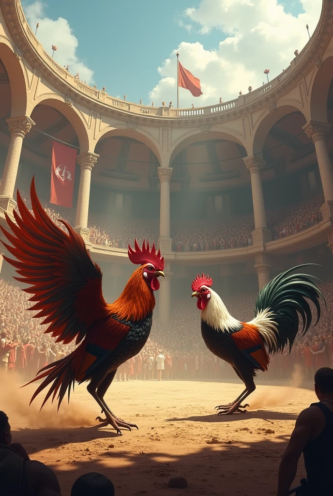 A cockfighting coliseum