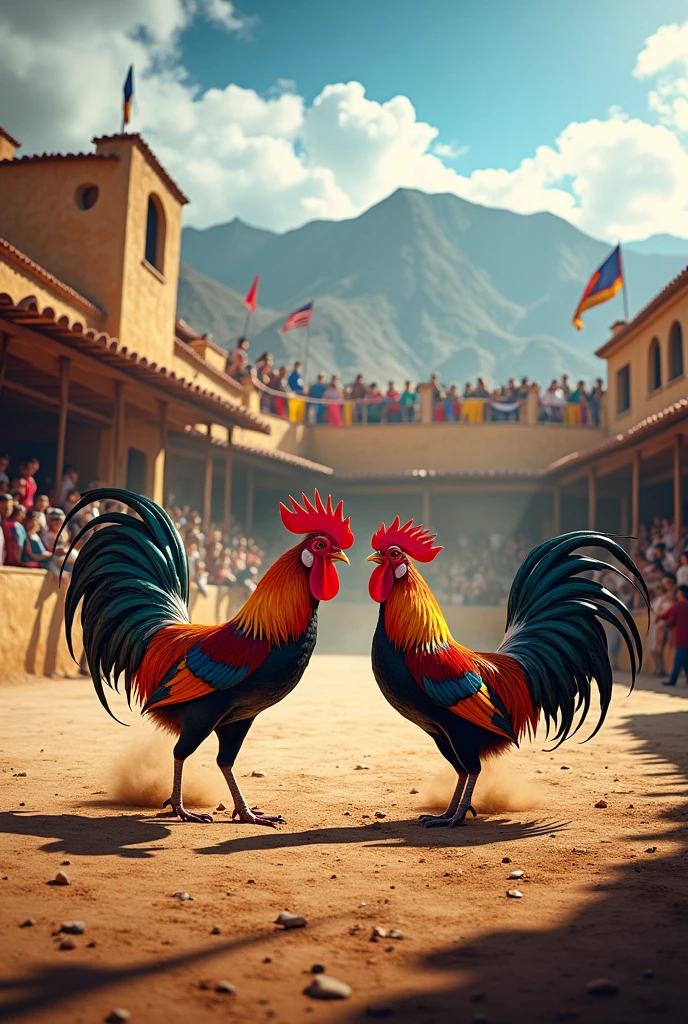 A Peruvian cockfighting arena