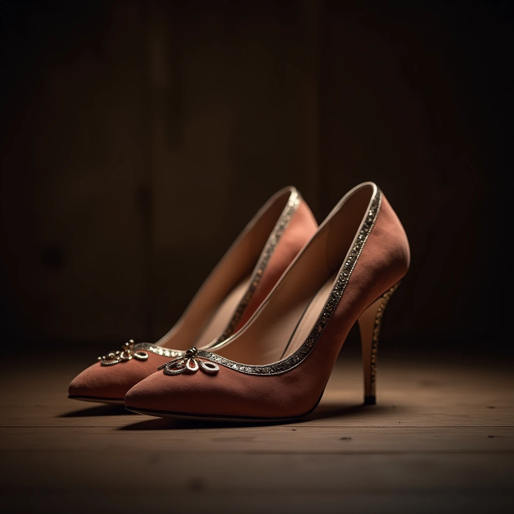 Design a pair of heels that represent the past for a female